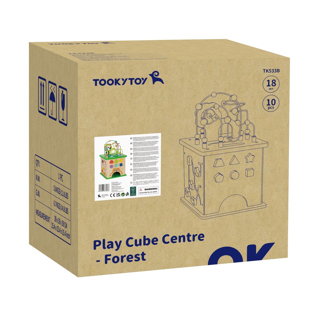 Medinis edukacinis kubas TOOKY TOY 5-in-1 Miškas