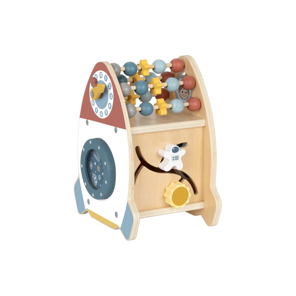 Medinė mokomoji raketa TOOKY TOY su 6 užduotimis