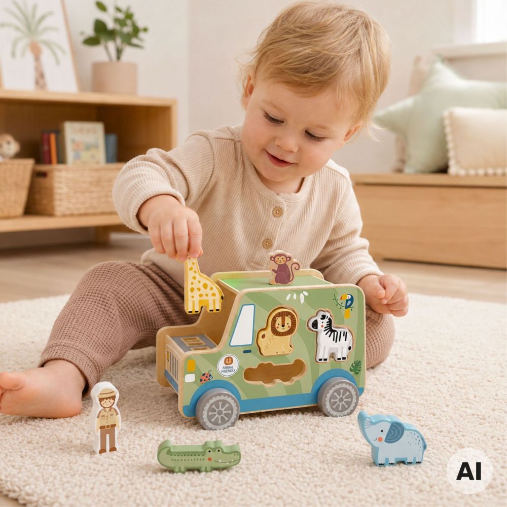 TOOKY TOY Safarii Activity Cube Car 
