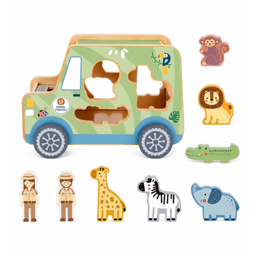 Medinis edukacinis automobilis TOOKY TOY Safaris