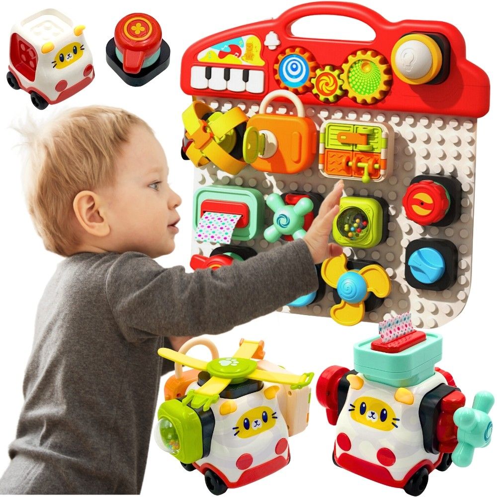 WOOPIE BABY Montessori Manipulative Board Colorful Activity Panel 