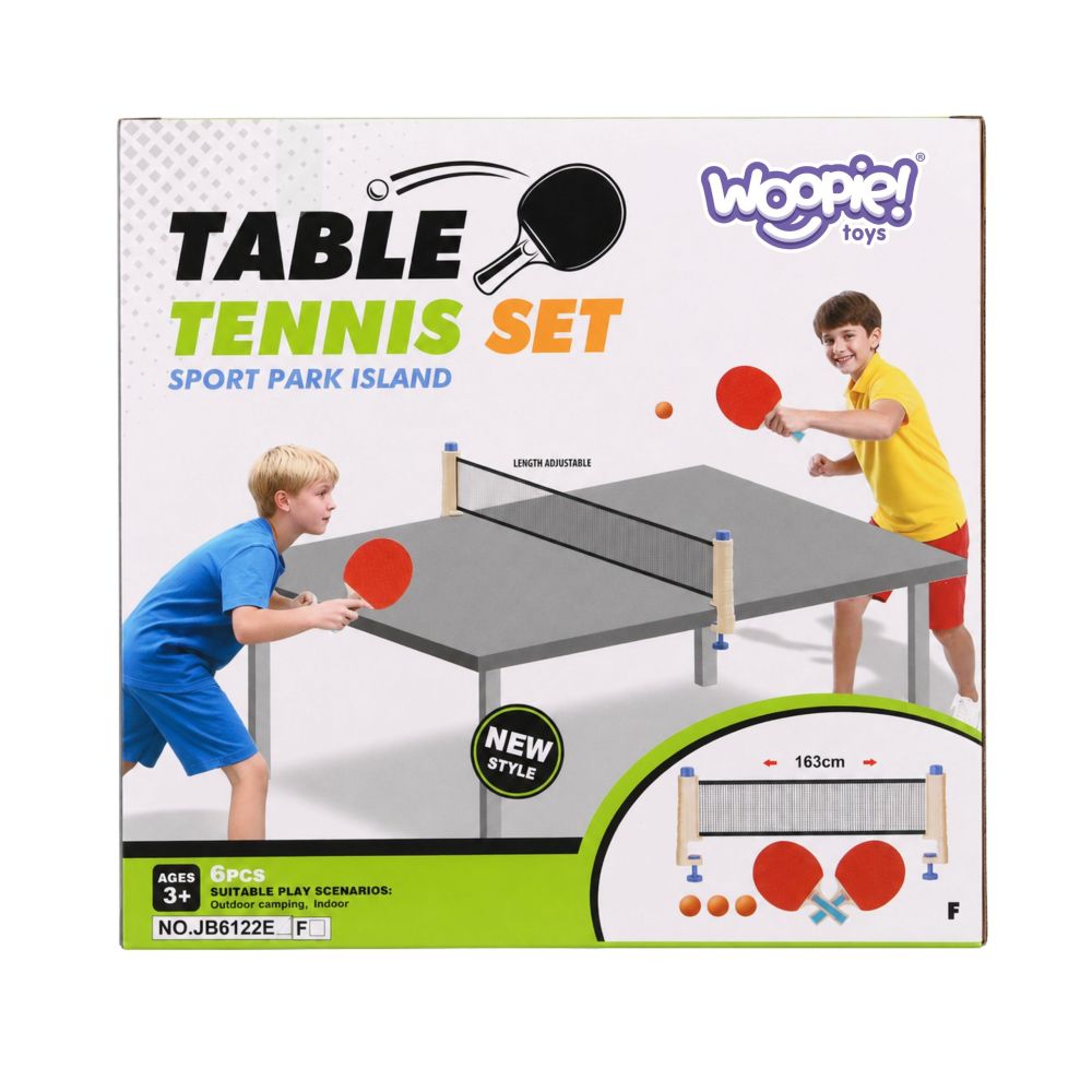 WOOPIE Table Tennis Set with Net 6 Pieces Ping Pong 
