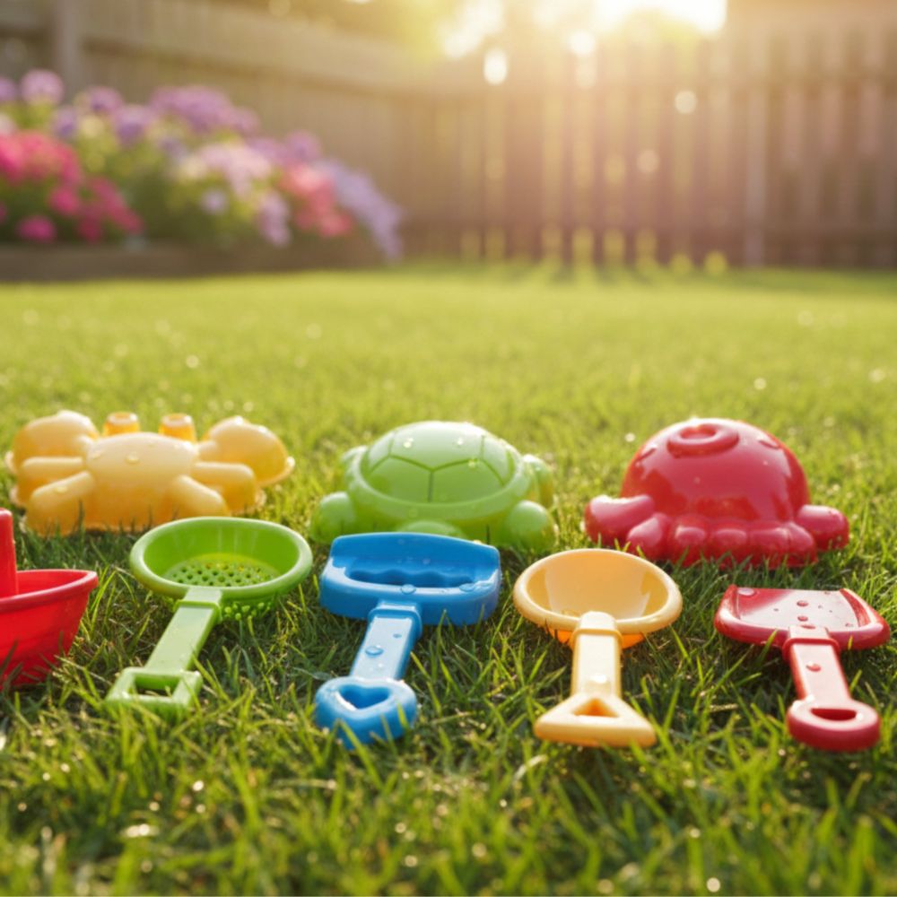Vandens stalas WOOPIE 2-in-1 smėlio dėžė su kėdute XL Aquapark su 4 baseinais ir 13 priedų