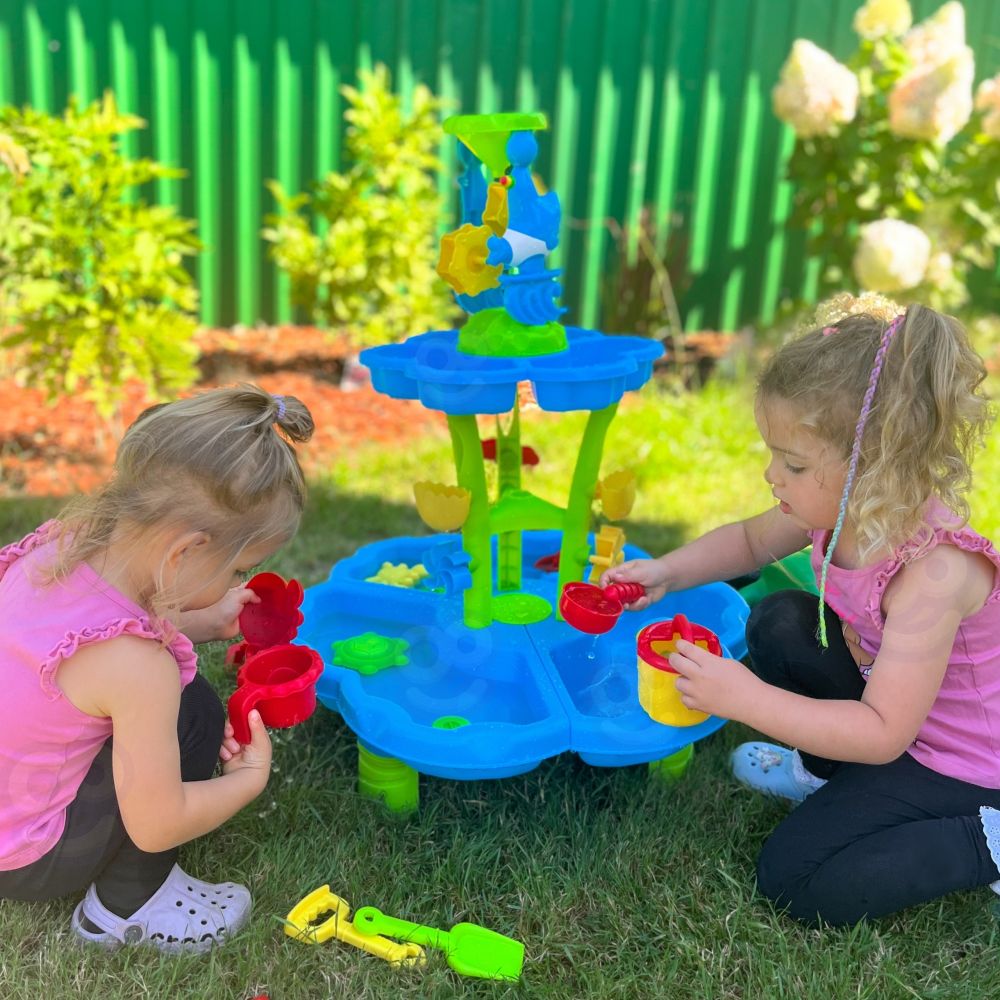 WOOPIE Water Table 2 in 1 Sandbox Fountain XXL Aquapark with Dolphin 