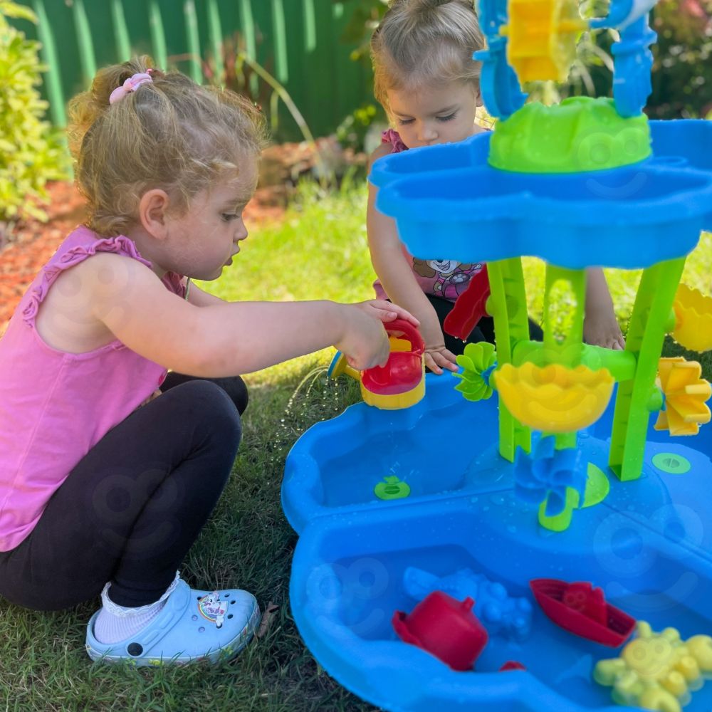 Vandens stalas WOOPIE 2in1 smėlio dėžė su fontanu, XXL dydžio vandens parkas su delfinu