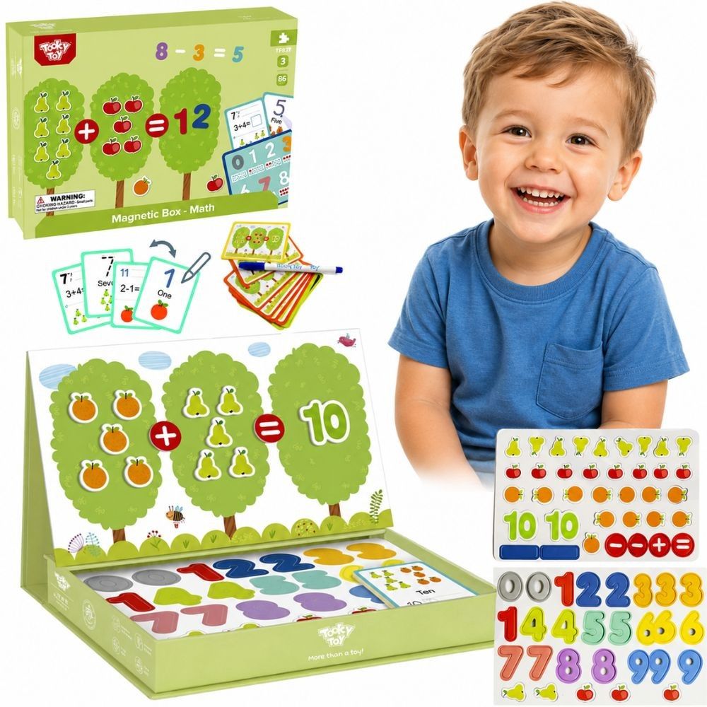 Medinis mokomasis magnetinis žaidimas - dėlionė TOOKY TOY Montessori