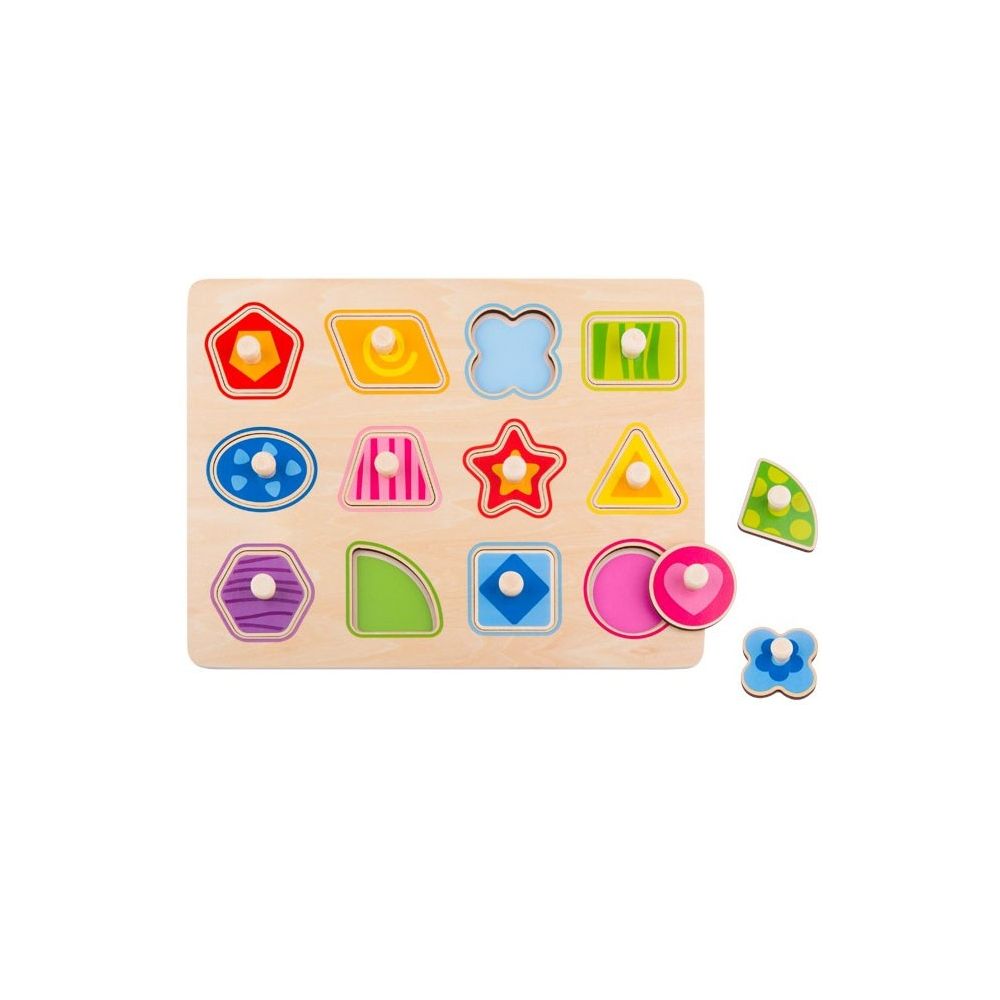 Formų mokymosi dėlionė su smeigtukais TOOKY TOY Montessori