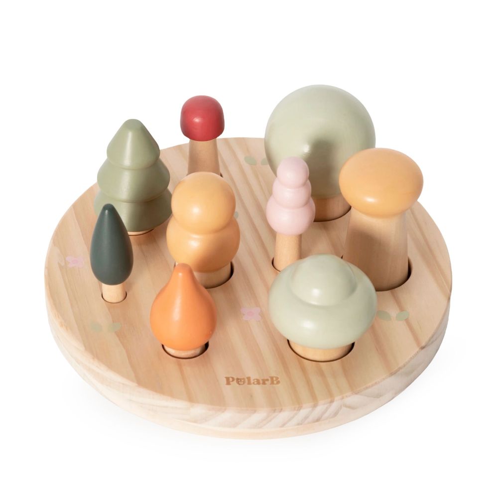 VIGA POLARB Wooden Puzzle Sorter Forest Trees Learning Counting 1-9 18+ VIGA POLARB 