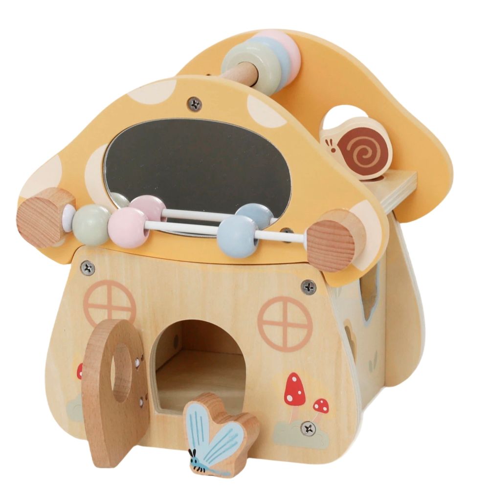 VIGA Wooden Mushroom Activity Sorter Maze Mirror 18M+ 