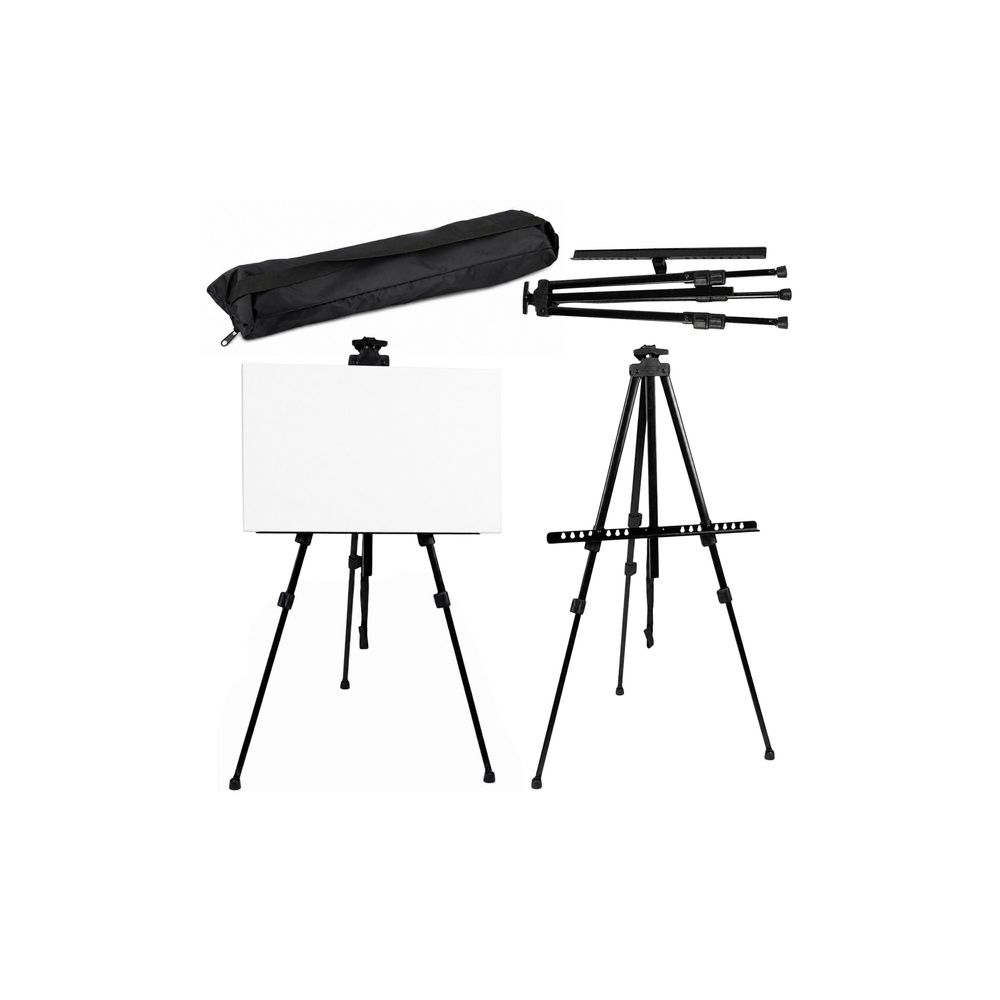 Sztaluga Malarska Metalowa Plenerowa Trójnożna Regulowana Etui Czarna 158CM