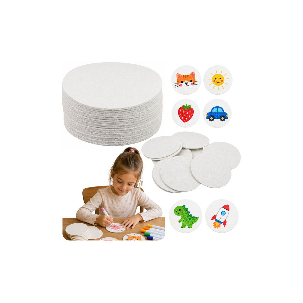 Magiczny Papier Do Malowania 3D Krążki z Pulpy Drzewnej DIY 20 Szt. 6cm