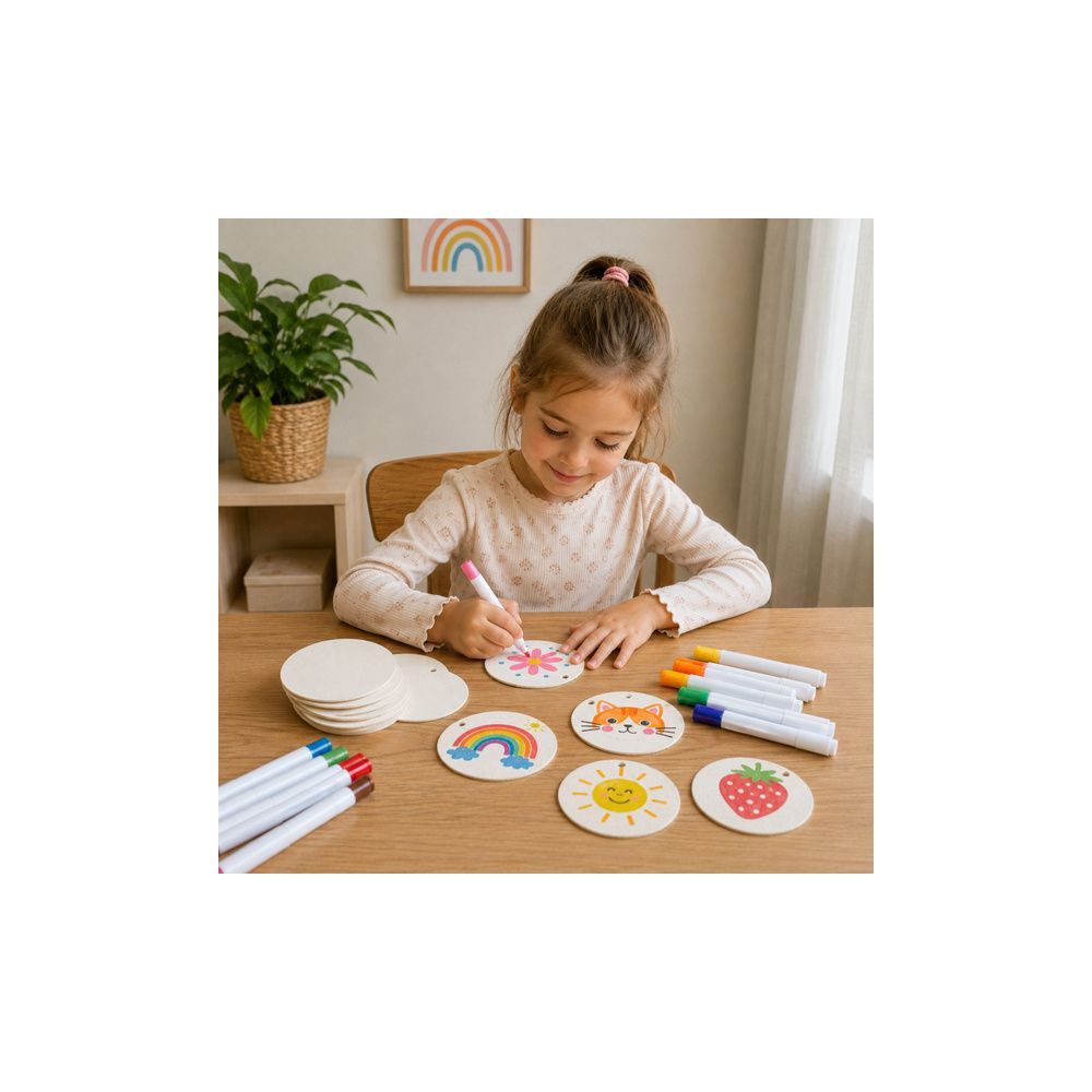 Magiczny Papier Do Malowania 3D Krążki z Pulpy Drzewnej DIY 20 Szt. 6cm