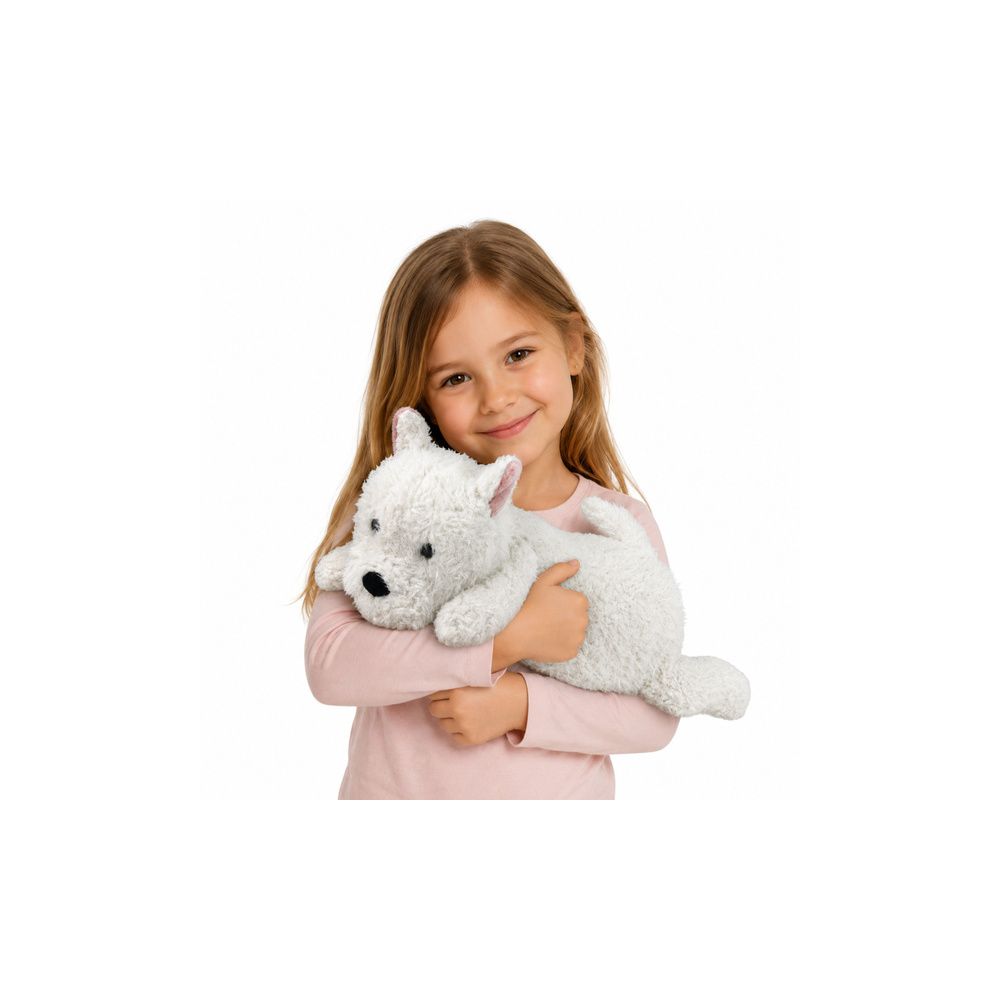 Pluszowy Pies West Highland Przytulanka Maskotka Biały 40 cm