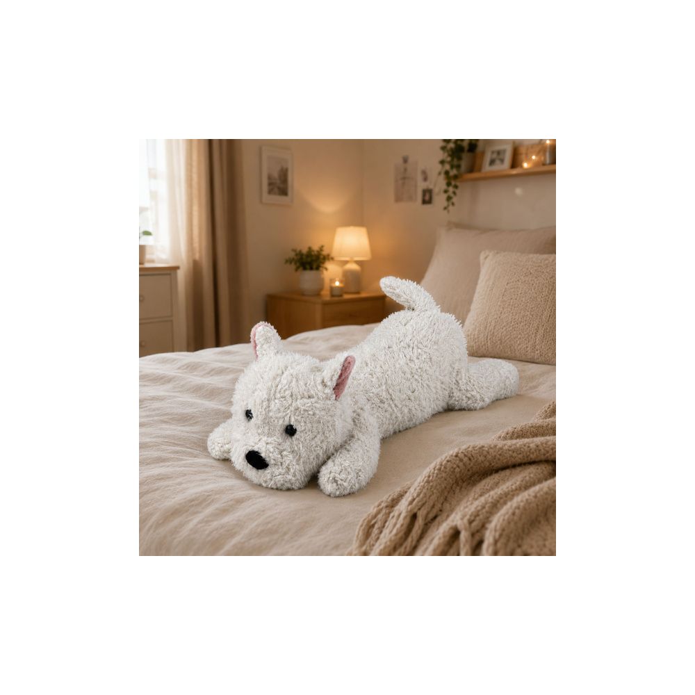 Pluszowy Pies West Highland Przytulanka Maskotka Biały 40 cm