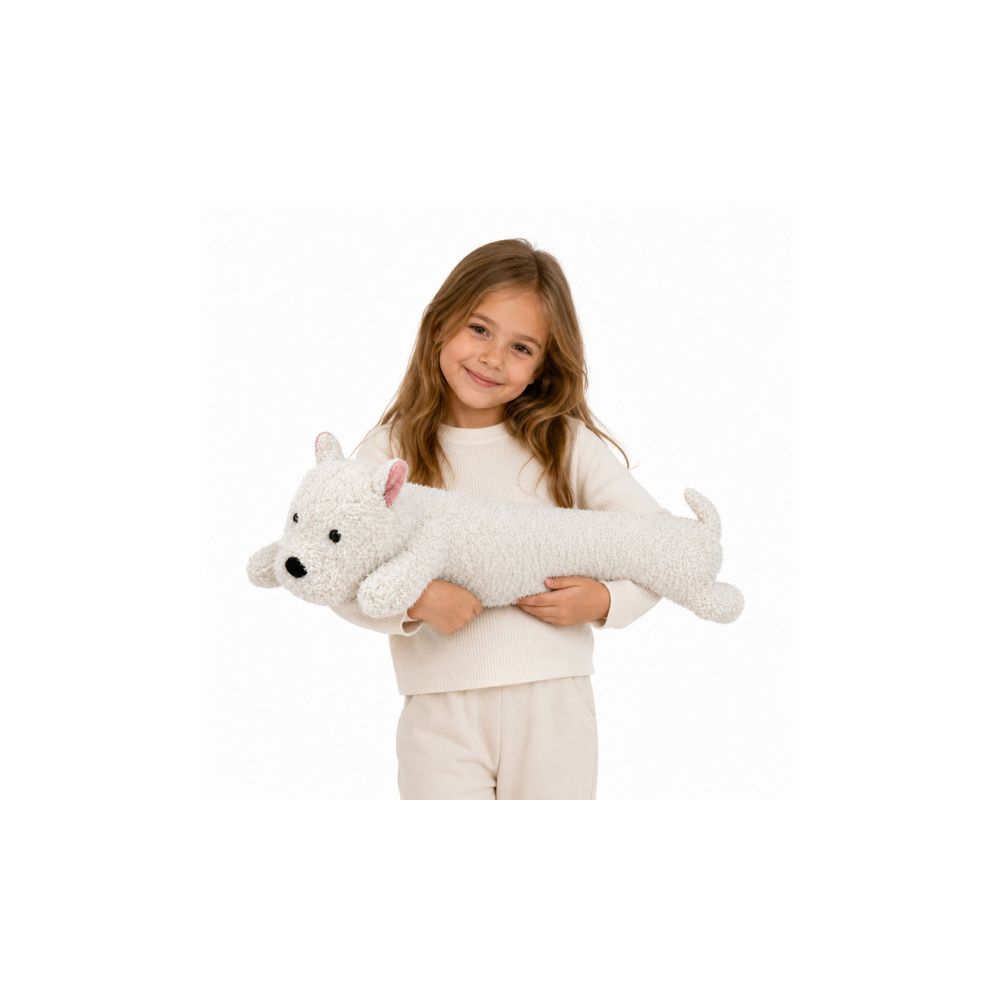 Duży Pluszowy Pies West Highland Przytulanka Maskotka Biały 90 cm