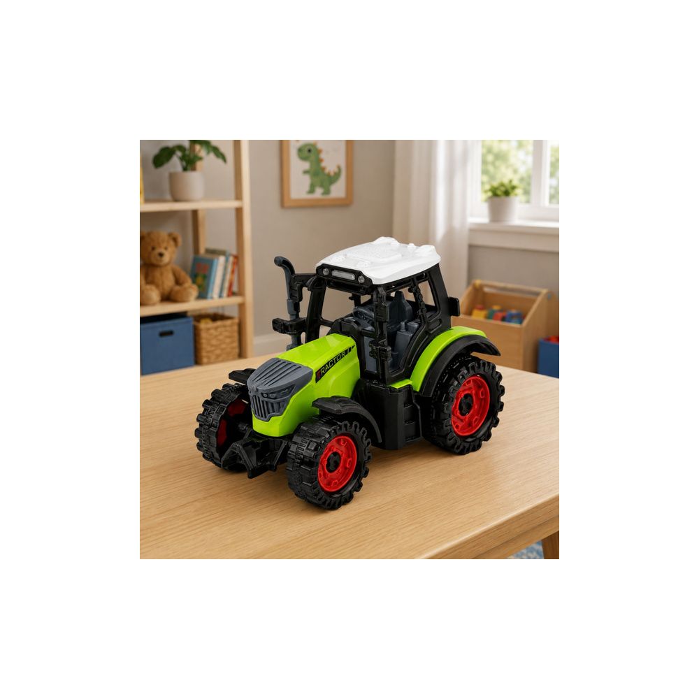 Traktor Farmerski Rolniczy Z Napędem Frykcyjnym Zielony 15 cm