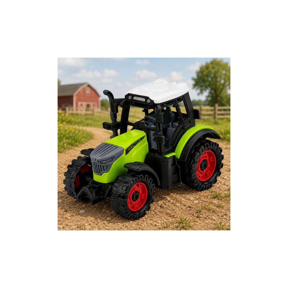 Traktor Farmerski Rolniczy Z Napędem Frykcyjnym Zielony 15 cm