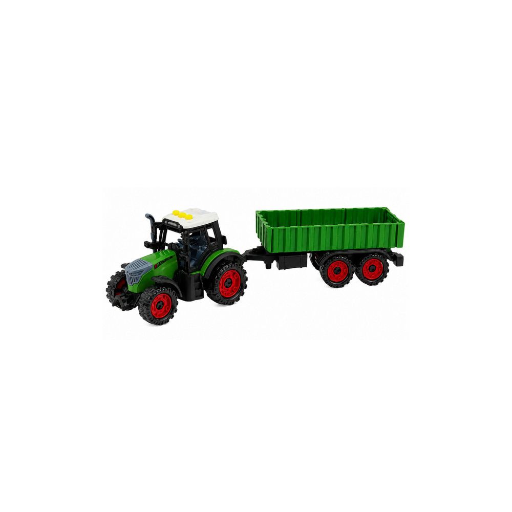 Traktor Farmerski z Przyczepą Rolniczą Napęd Frykcyjny Światła Dźwięk 35cm