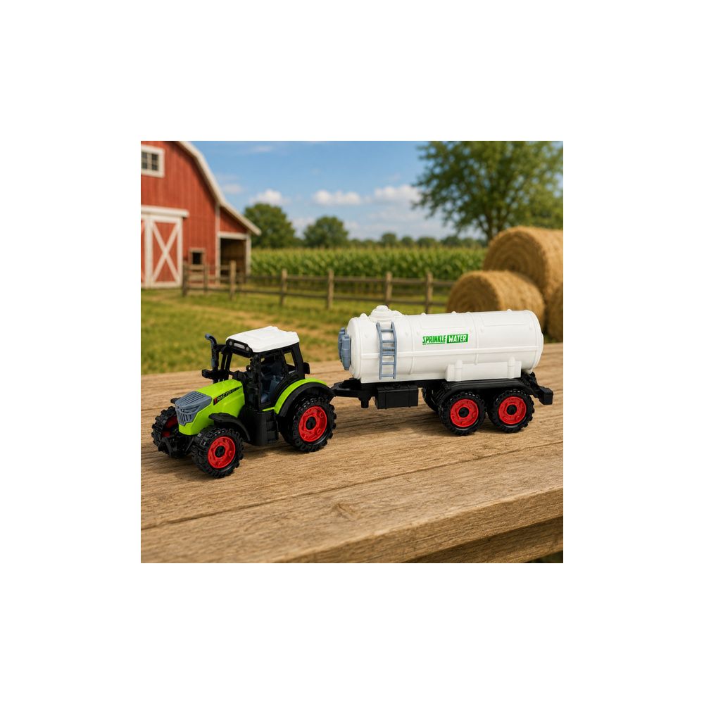Traktor Farmerski z Cysterną Napęd Frykcyjny Maszyna Rolnicza 34 cm