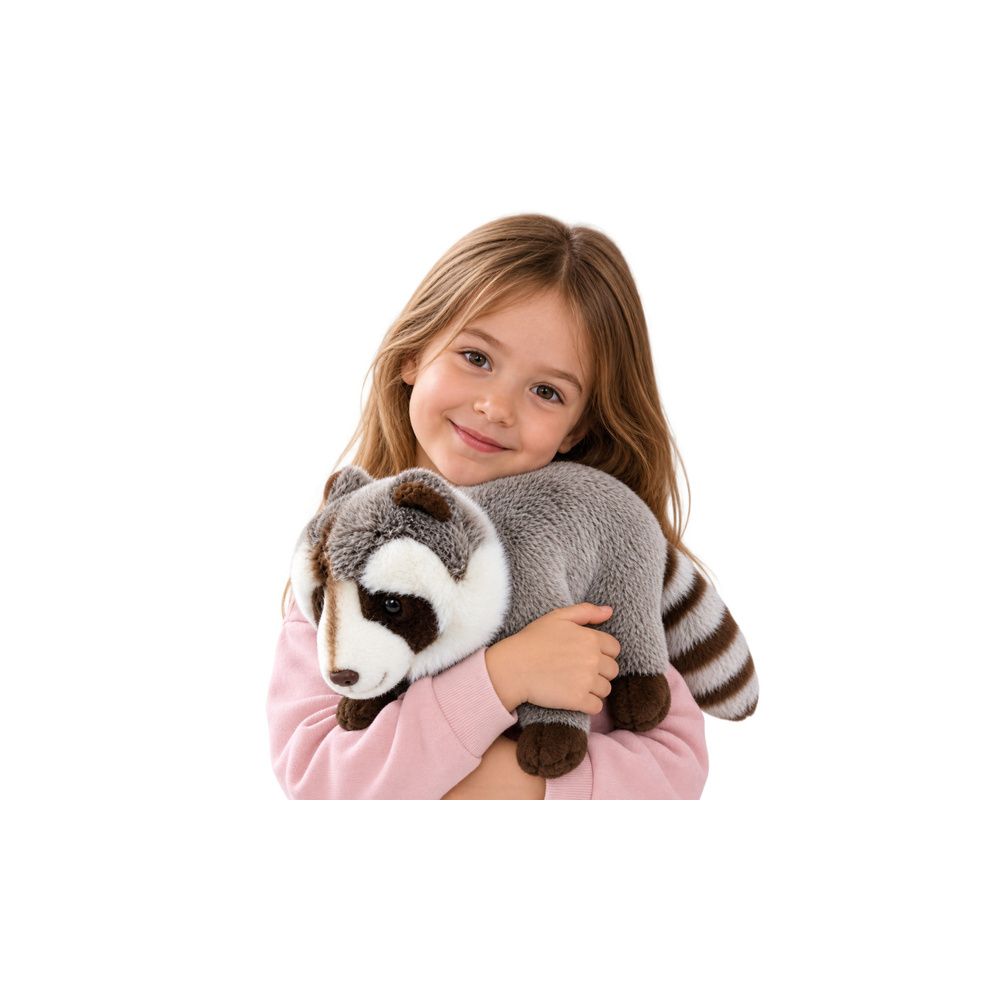Pluszowy Szop Maskotka Przytulanka Realistyczny Szary 45 cm
