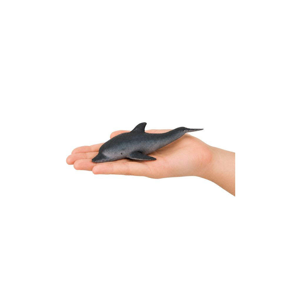 Gumowa Figurka Delfin Morski Miękka Realistyczna TPR Ciemnoszary 17,5 cm