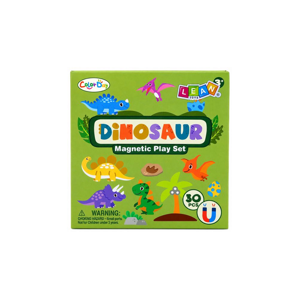 Książeczka Magnetyczna Układanka Puzzle Dinozaury Kolorowe Magnesy 30 el.