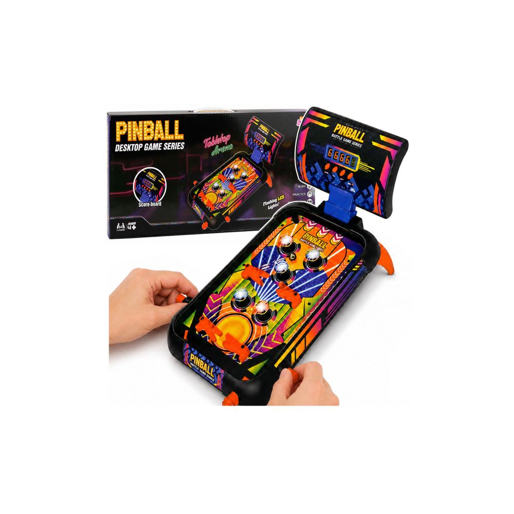 Gra Zręcznościowa Pinball Stołowy Flipper Licznik Punktów Światła Dźwięki