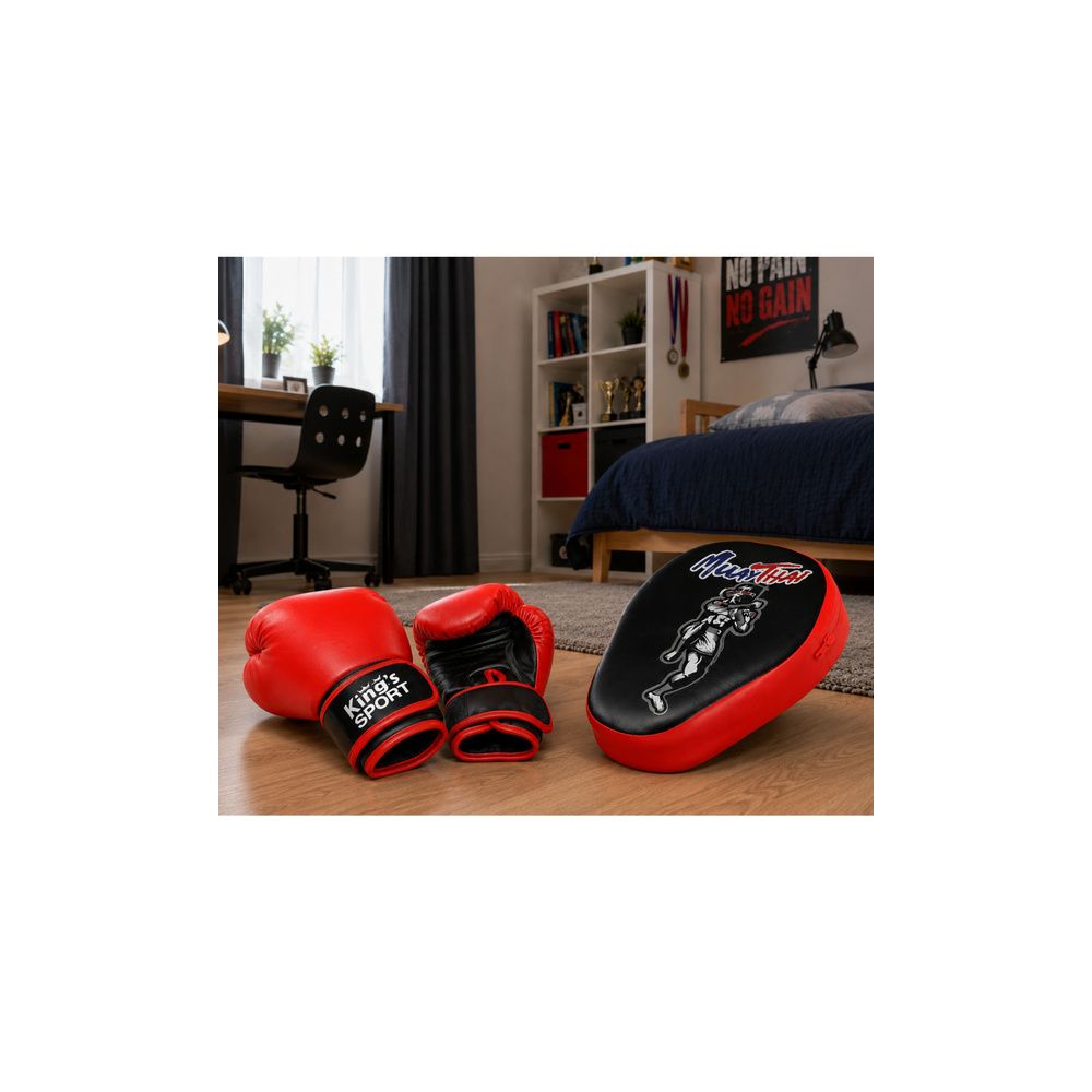 Zestaw Sportowy Bokserski Rękawice Łapa Treningowa 2w1 MUAY THAI