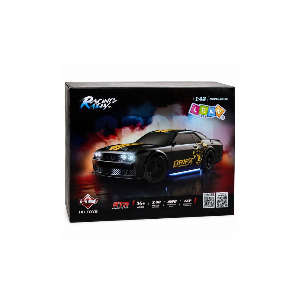 Samochód Sportowy Do Driftu RC Wymienna Karoseria Koła 4WD Czerwony 1:43