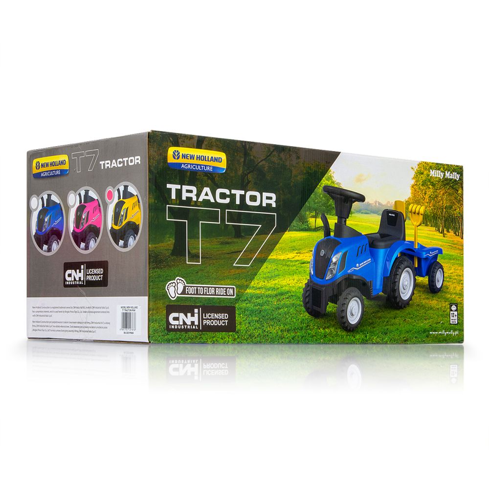 Milly Mally Pojazd NEW HOLLAND T7 TRAKTOR Yellow