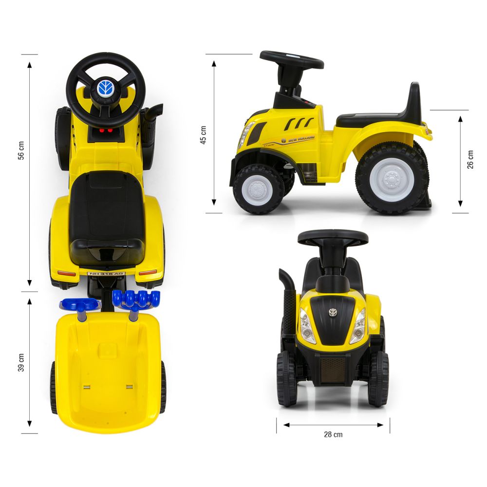 Milly Mally Pojazd NEW HOLLAND T7 TRAKTOR Yellow