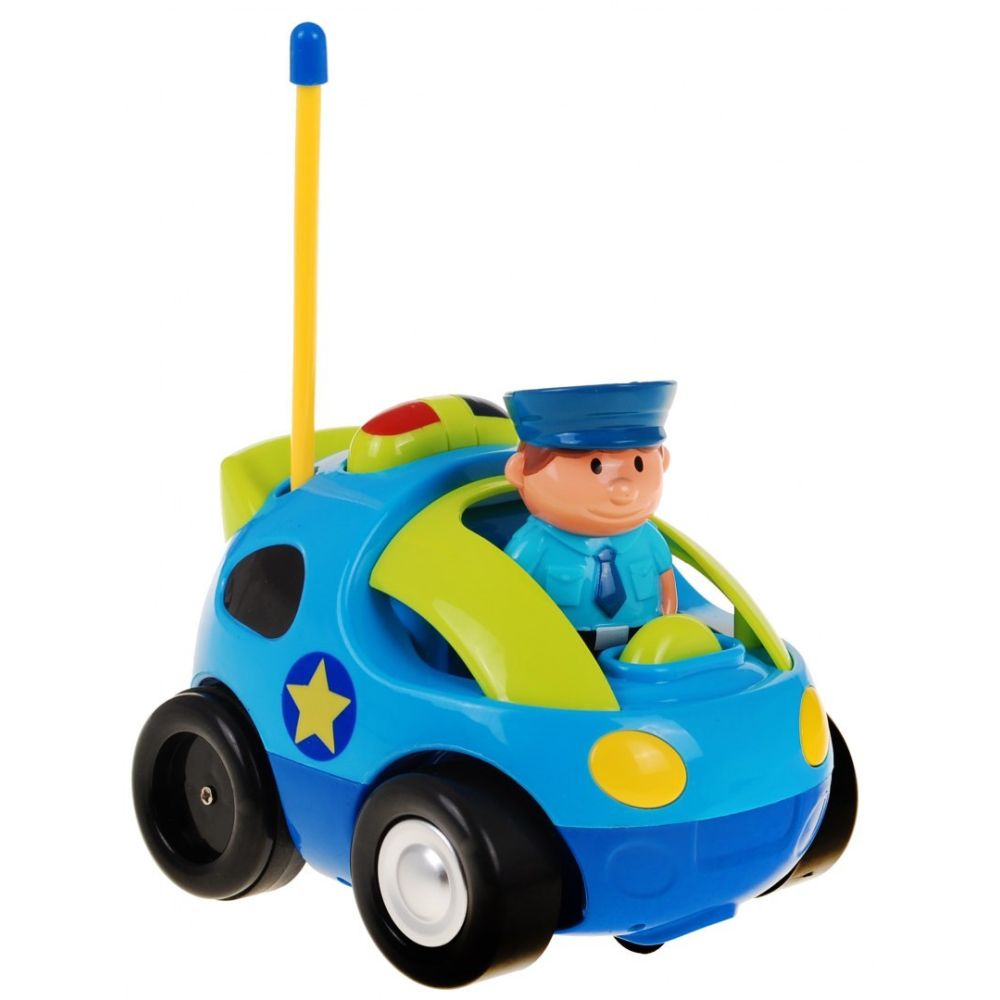 Zdalnie sterowane Autko policyjne dla dzieci 3+ Pilot Kierownica + Figurka policjanta + Dźwięki Światła