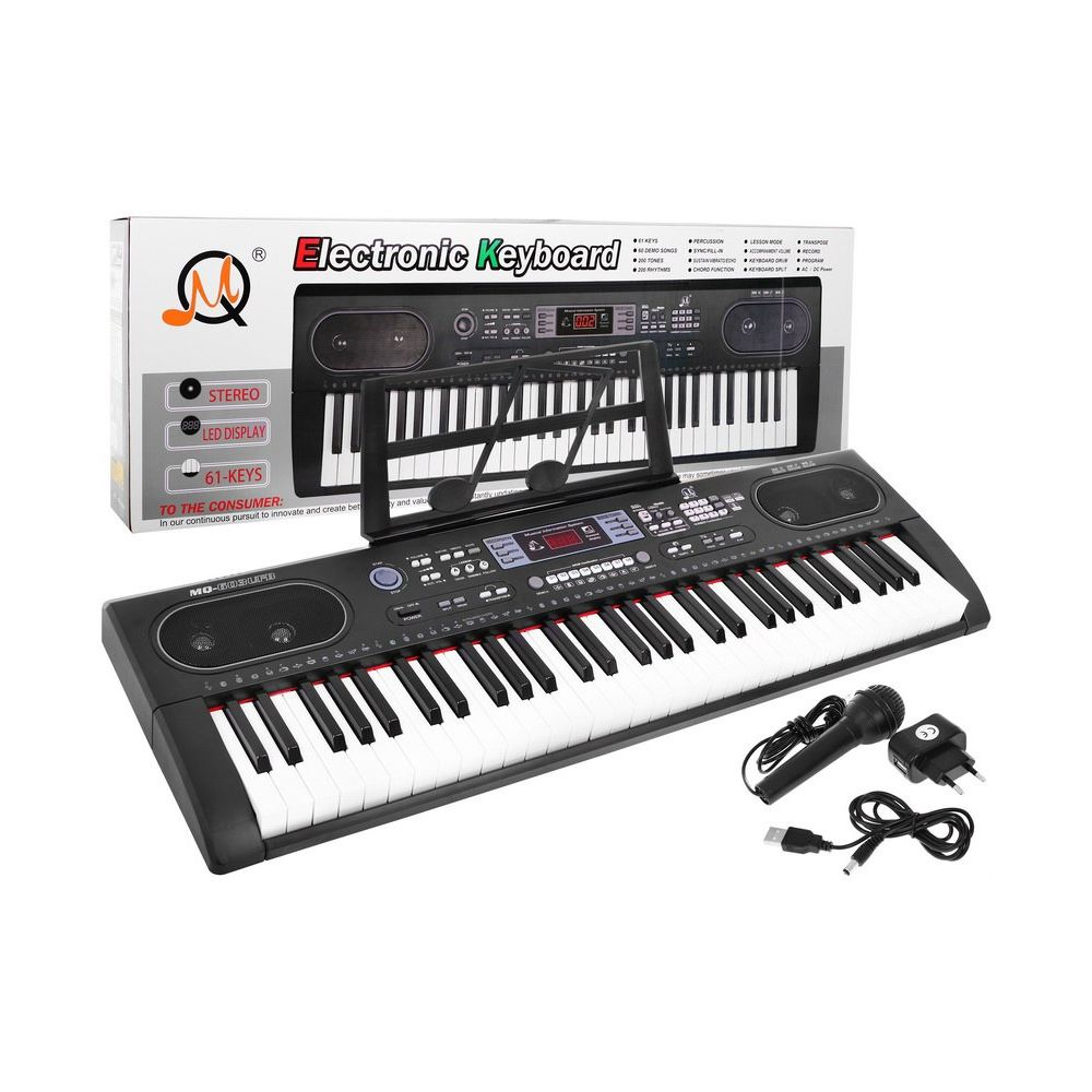 Wielofunkcyjny Keyboard dla dzieci 5+ Zestaw muzyczny Mikrofon Taktomierz - model nr 603