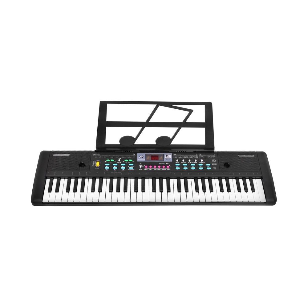 Keyboard dla dzieci 5+ Stojak na nuty Mikrofon + Kolorowe przyciski - model nr 605
