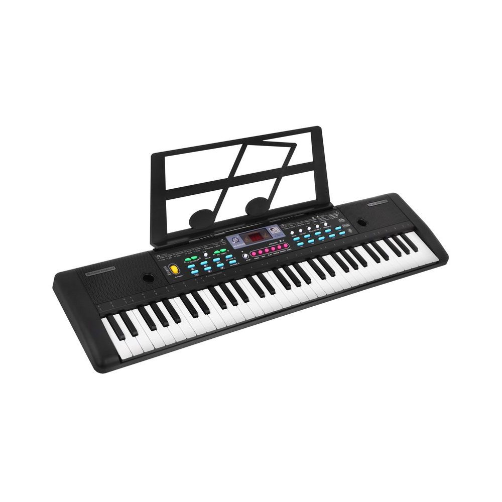Keyboard dla dzieci 5+ Stojak na nuty Mikrofon + Kolorowe przyciski - model nr 605
