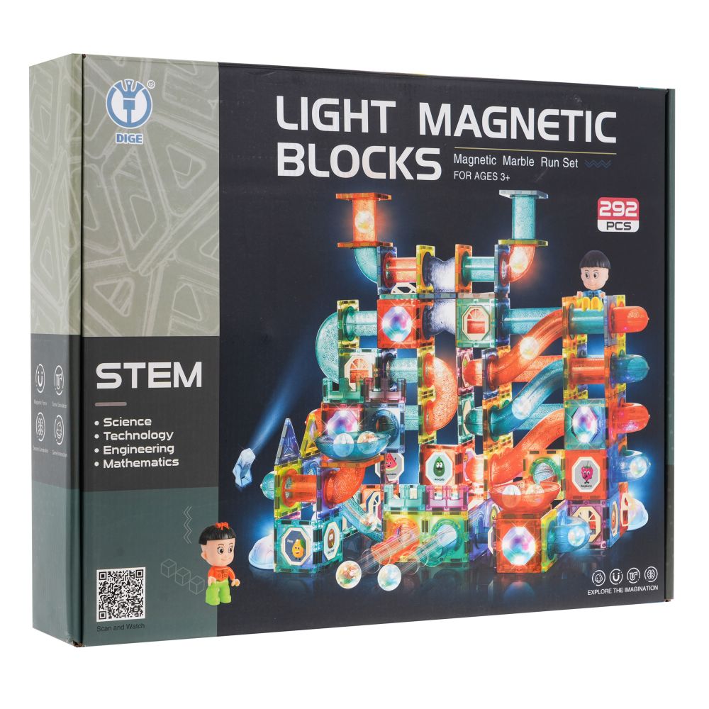 Klocki Magnetyczne Zestaw 292 elementów