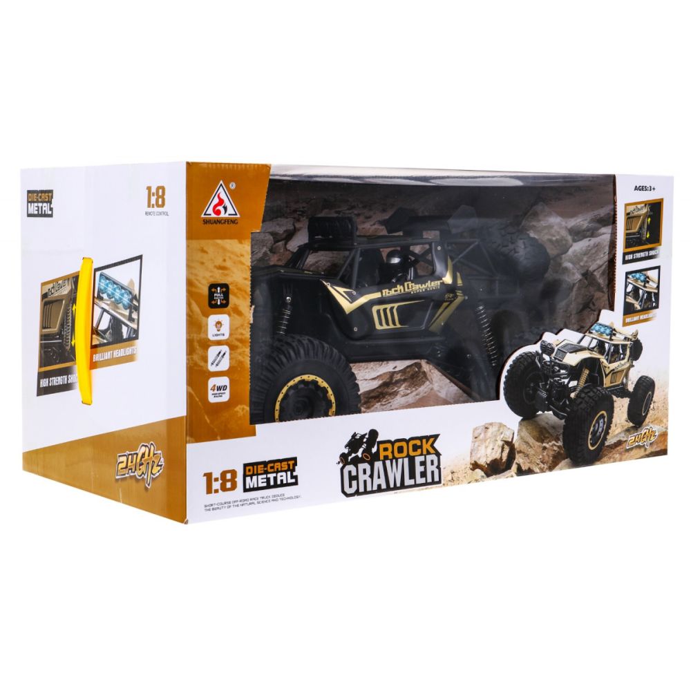 Metalowy crawler Rock dla dzieci 3+ Zdalnie sterowany model 1:8 Napęd 4x4