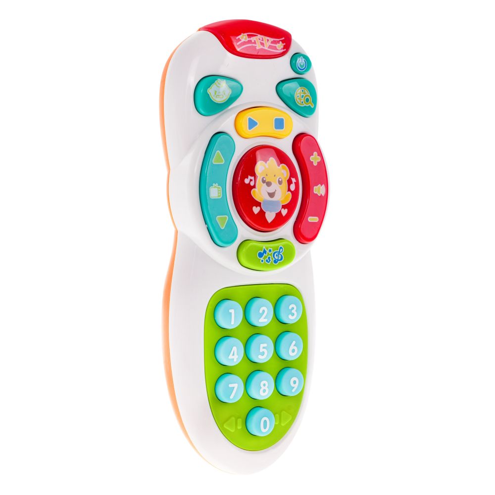 Interaktywny Pilot TV dla dzieci 18m+ Melodie + Odgłosy + Liczy po angielsku + Diody LED