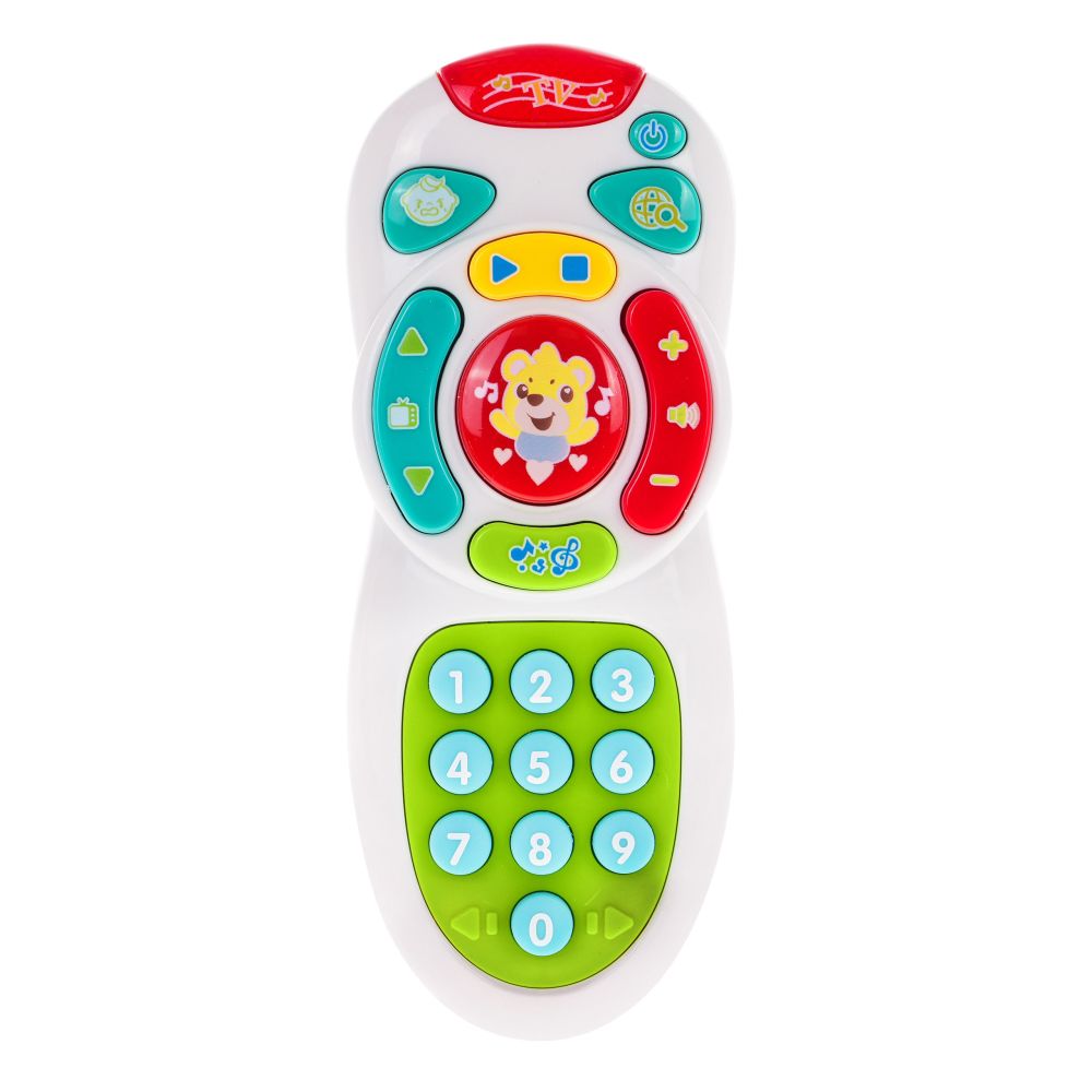 Interaktywny Pilot TV dla dzieci 18m+ Melodie + Odgłosy + Liczy po angielsku + Diody LED
