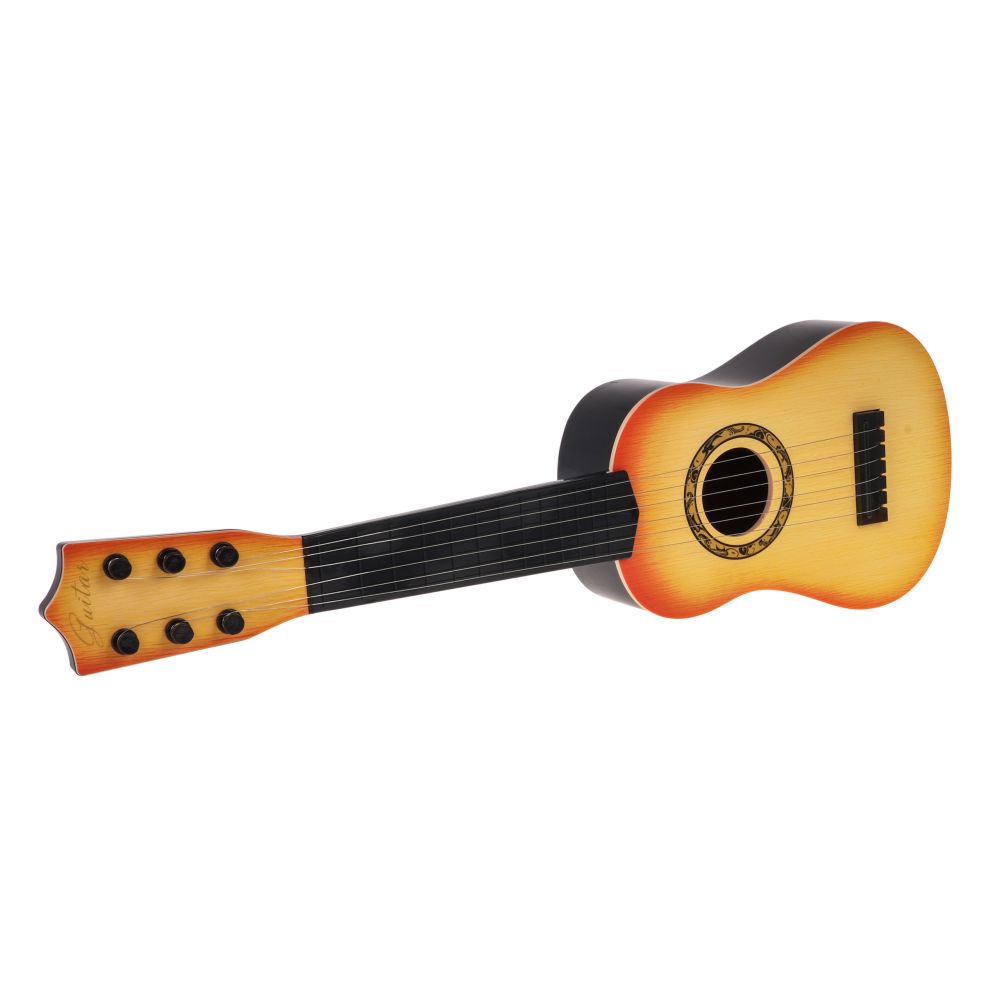 Gitara Klasyczna dla dzieci 3+ Jasny Brąz Zabawkowy Instrument + 6 Metalowych Strun
