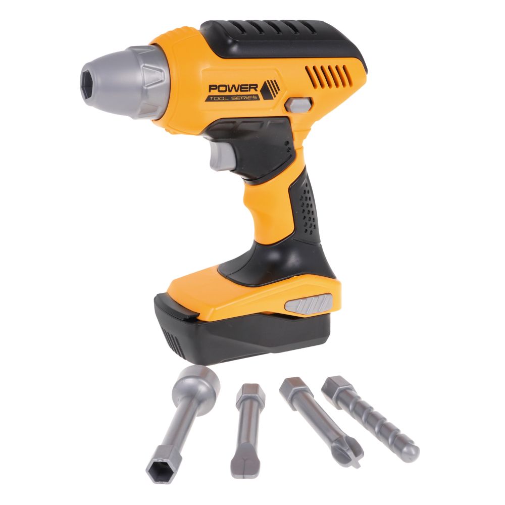 Interaktywna Wkrętarko-wiertarka dla dzieci 3+ Żółta + 4 Wymienne Bity + Wyjmowany Akumulator