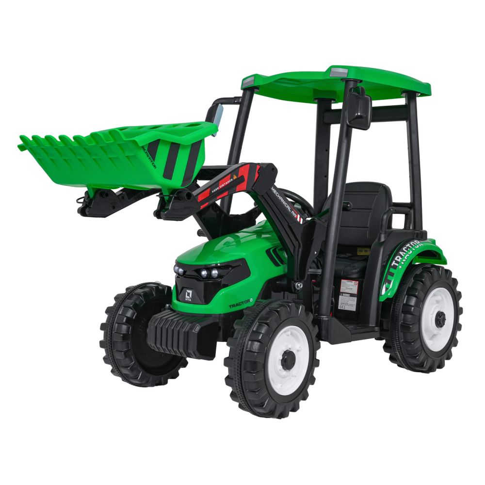 Pojazd MEGA Traktor D68 Z Przyczepką Zielony