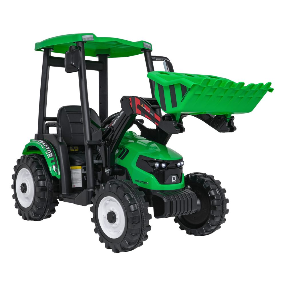 Pojazd MEGA Traktor D68 Z Przyczepką Zielony