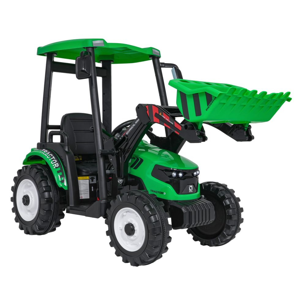 Pojazd MEGA Traktor D68 Z Przyczepką Zielony