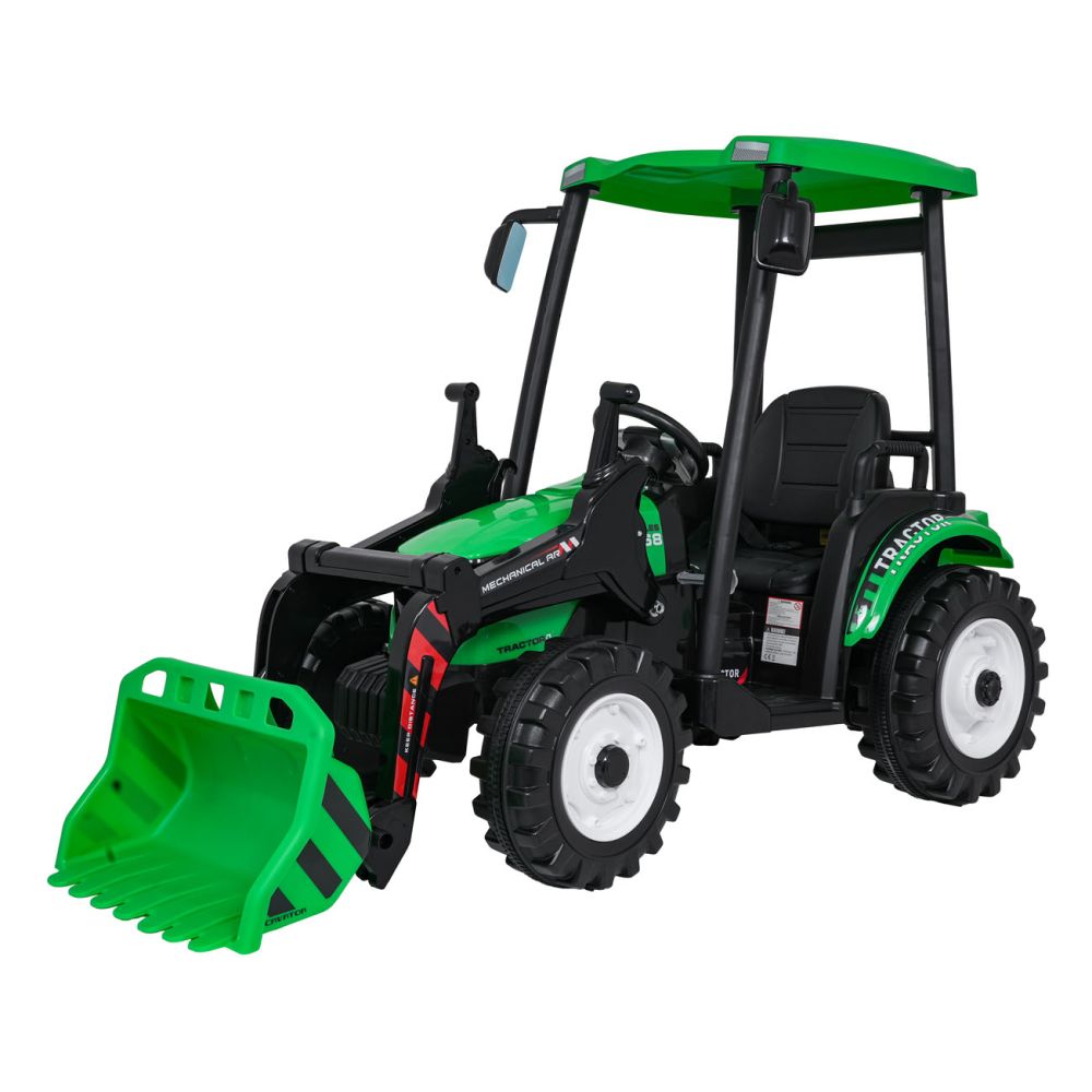 Pojazd MEGA Traktor D68 Z Przyczepką Zielony