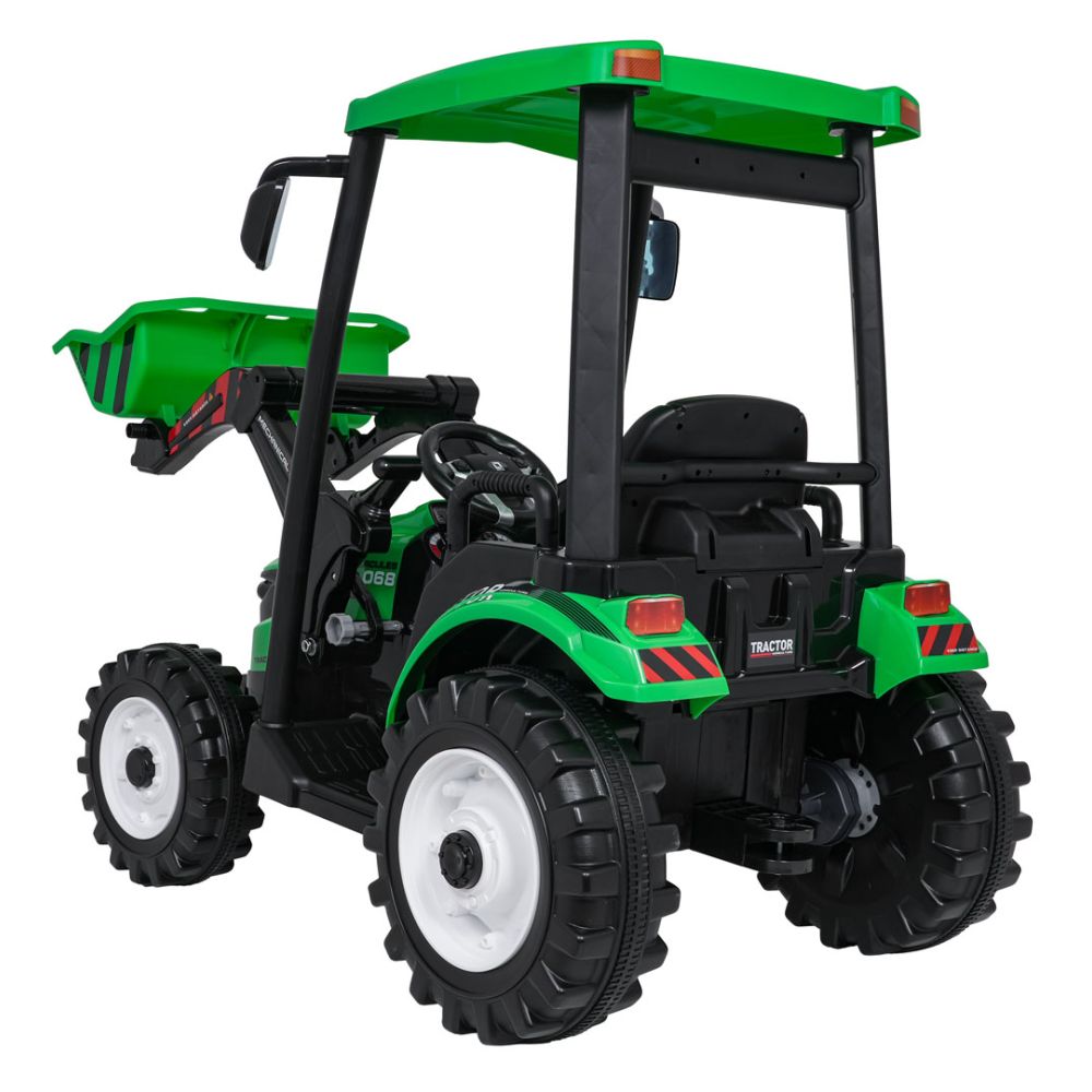 Pojazd MEGA Traktor D68 Z Przyczepką Zielony