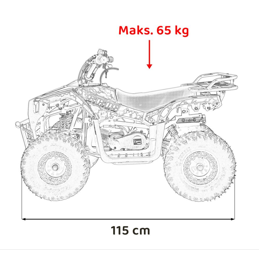 Pojazd Quad Spalinowy 49CC SIRIUS Czerwony
