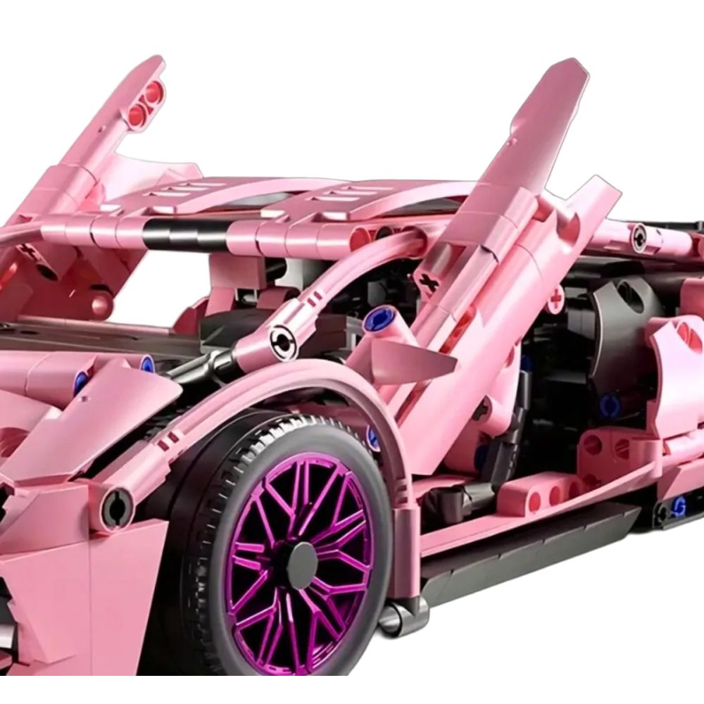 Klocki Auto Sportowe Różowe 1280el.