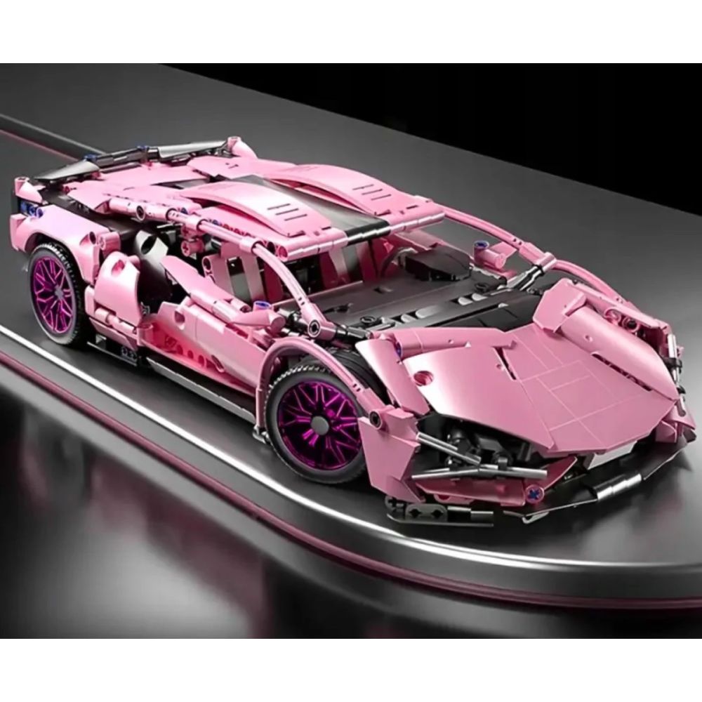 Klocki Auto Sportowe Różowe 1280el.