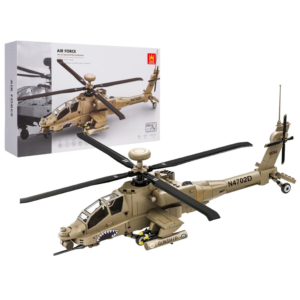 Zestaw Klocków Helikopter Wojskowy 255el.